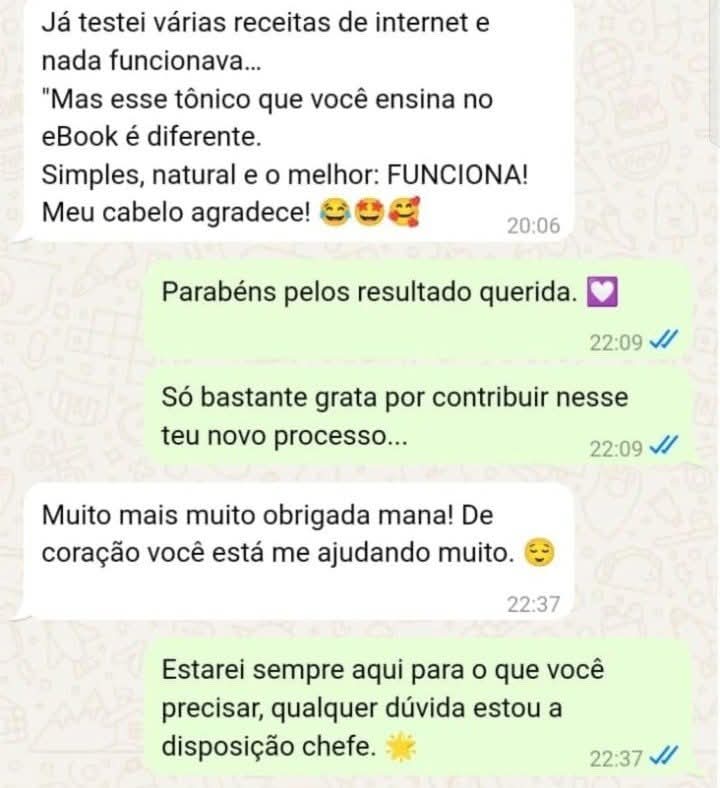 Depoimento de leitora sobre o guia Tônico de Alho